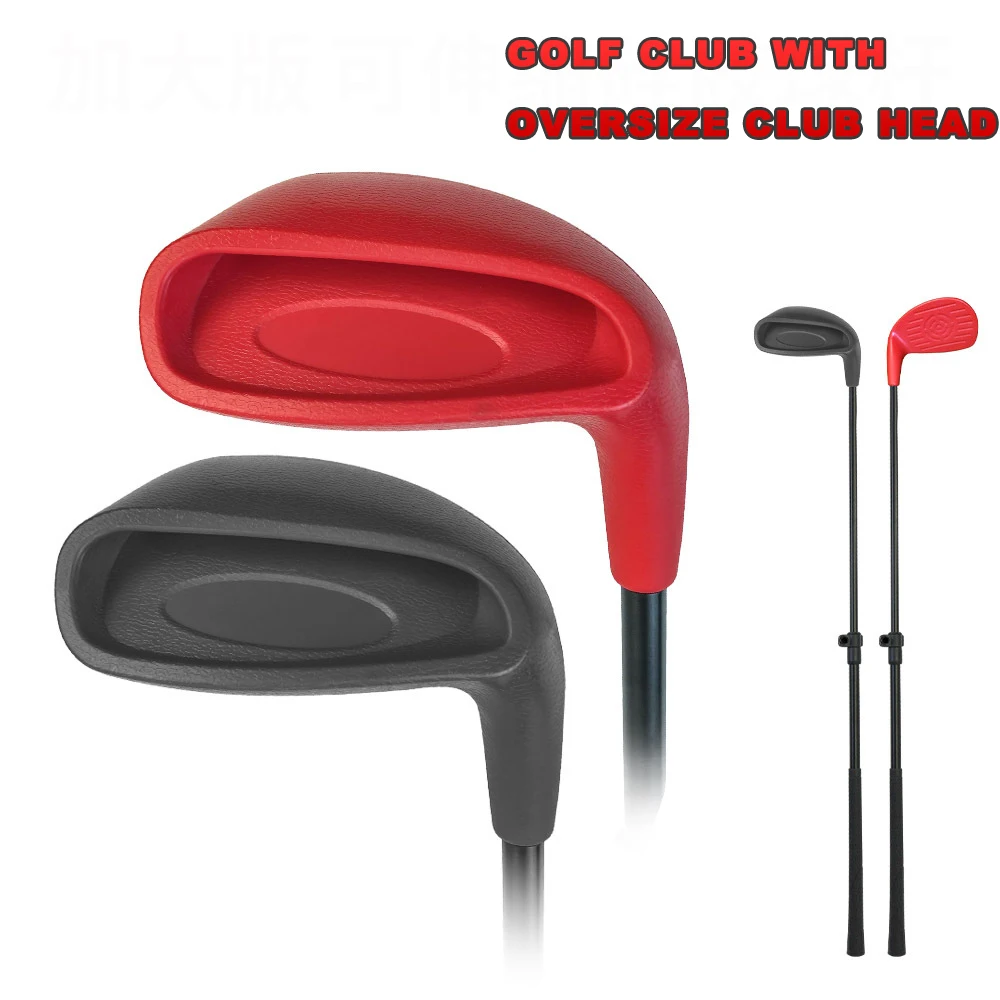 Golf Club with Oversize Club Head for Golf Game with Buckets Length Adjustable for Backyard Golf Game Hit Plastic Foam Golf Ball