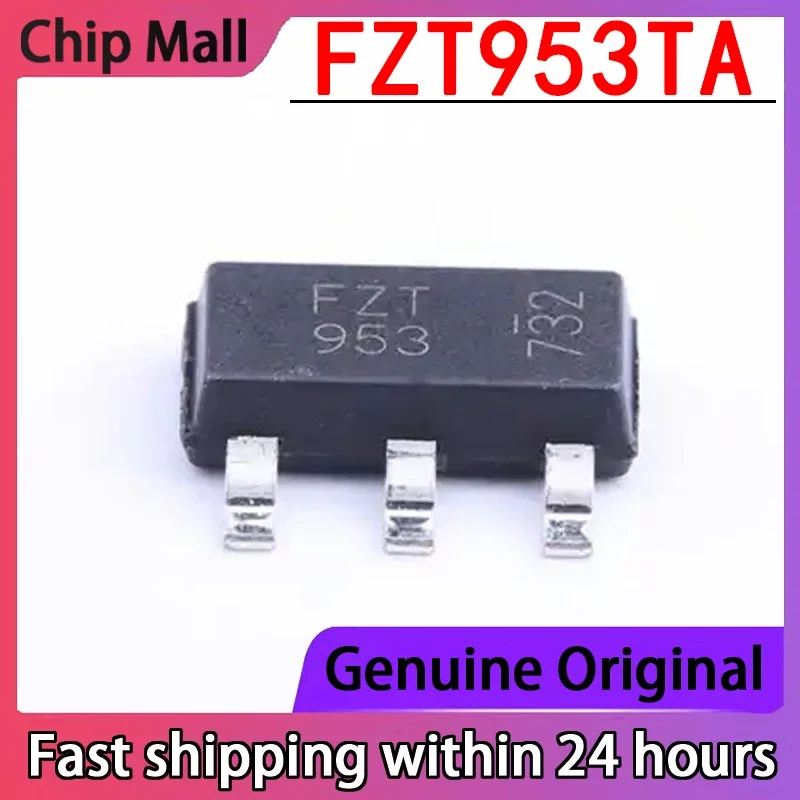 

5PCS New FZT953TA Packaged SOT-223 100V 5A PNP Transistor (BJT)