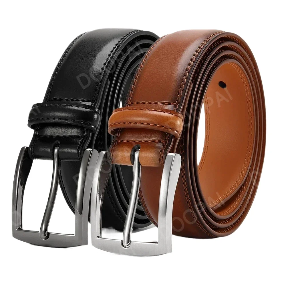 Men\'s Leather Belt Needle Buckle Belt Trendy New Casual Genuine Leather LONG Large Belts Cowhide Men\'s Belt Plus Size Men Belts