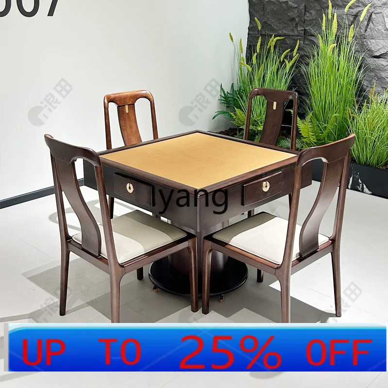 

CX automatic mahjong machine integrated household solid wood dining table dual-purpose Chinese round table