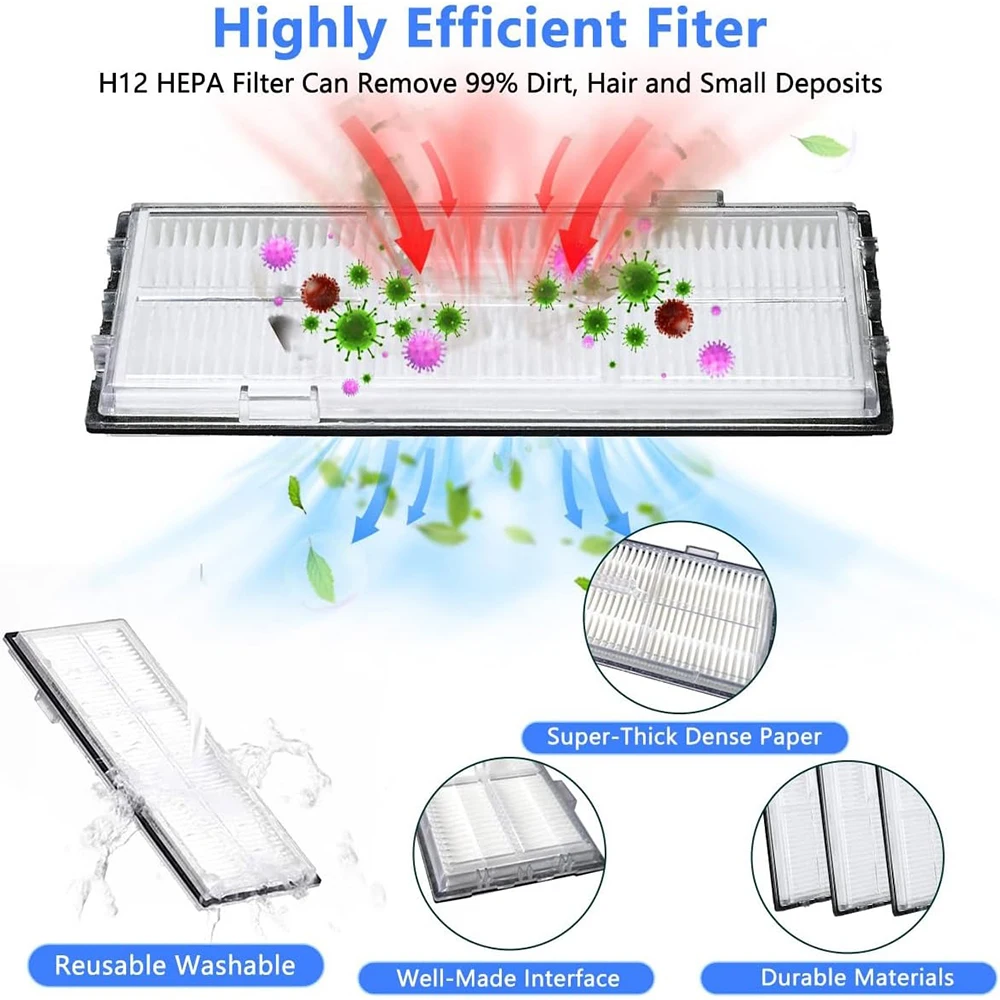 Cepillo principal filtro Hepa almohadilla de fregona repuestos para Roborock S7 S70 S7Max T7S T7S Plus, accesorios de Robot aspirador