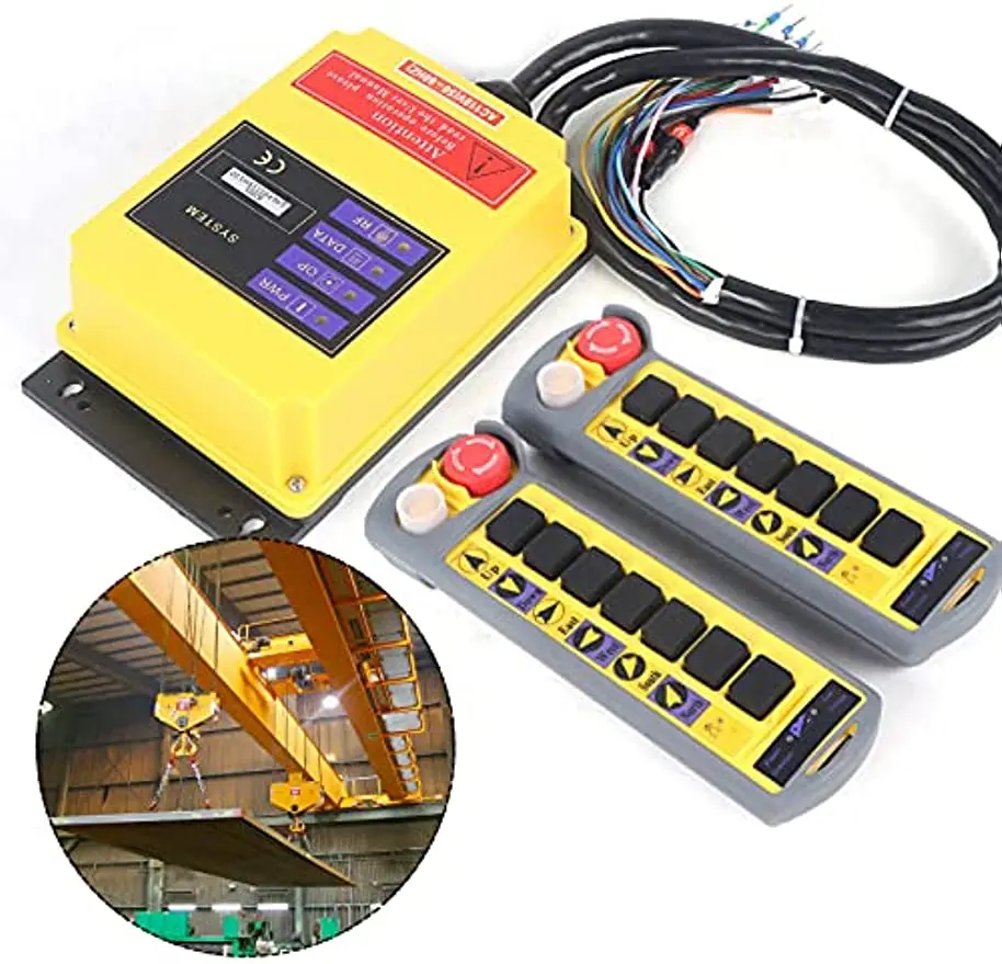 6 Channel 2 Speed 2 Transmitter 1 Receiver Hoist Crane Wireless Remote Control