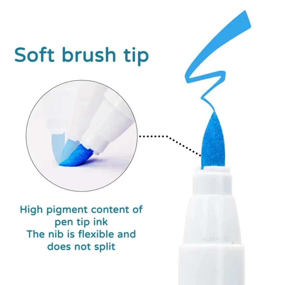 Acrylic Paint Brush Markers for Artist Rock Painting Glass Ceramic Fabric DIY Card Making Art Supplies Multi-Purpose Color Pens