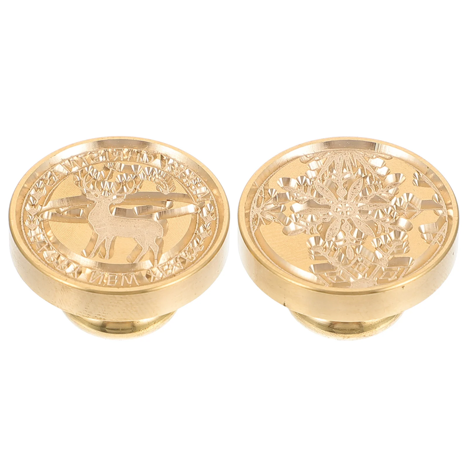 

2Pcs Fire Wax Seal Stamp Heads Durable Christmas Alloy Wax Seal Head Envelope Stamp Replacement Fire Was Accessories