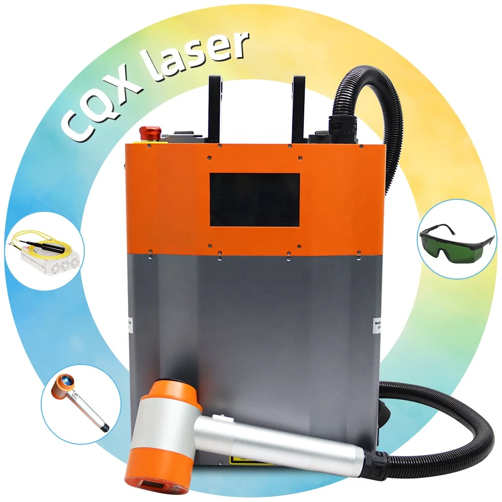 

Портативный ручной лазерный очиститель 200 Вт для удаления ржавчины с металлических поверхностей, портативный, в рюкзаке