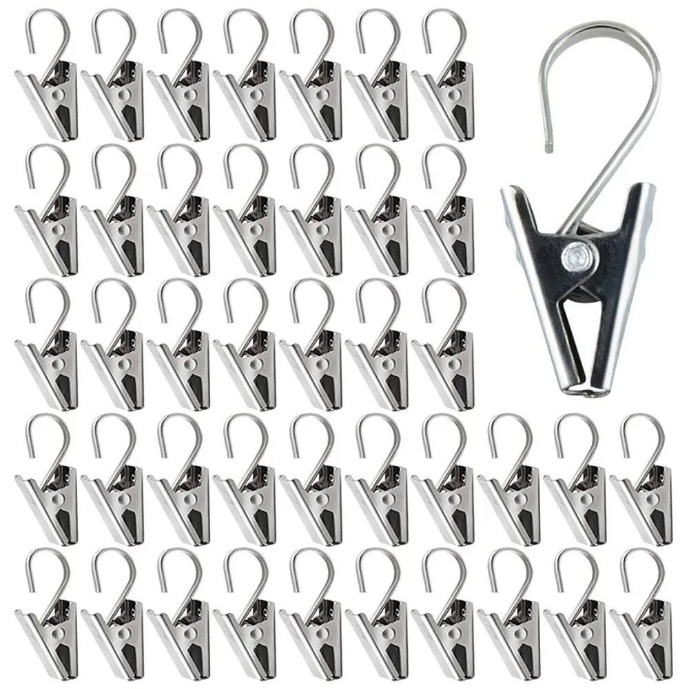 Steel Sturdy Replacement Hanging Anti Slip Home Window Accessories Decoration Wire Holder Curtain Clip Crocodile Clip Clamp