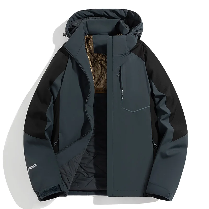 

Winter Hot Sale Men Hiking Jackets Outdoor Windproof Waterproof Outerwear Quality Thicken Warm Trekking Coats Fashion with Hood