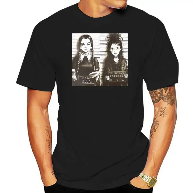 Men Hoodie Lydia Deetz Wednesday Addams mugshot black shirtLydia Deetz Wednesday Addams mugshot black shirt Women Streetwear