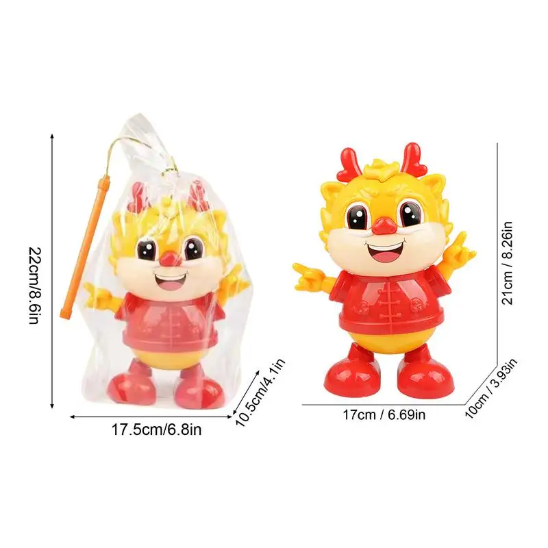 Electronic Music Dancing Toy Cartoon Toy Dragon Electric Music Toy Portable Dragon Educational Toy For Girls Boys Kids Toddler