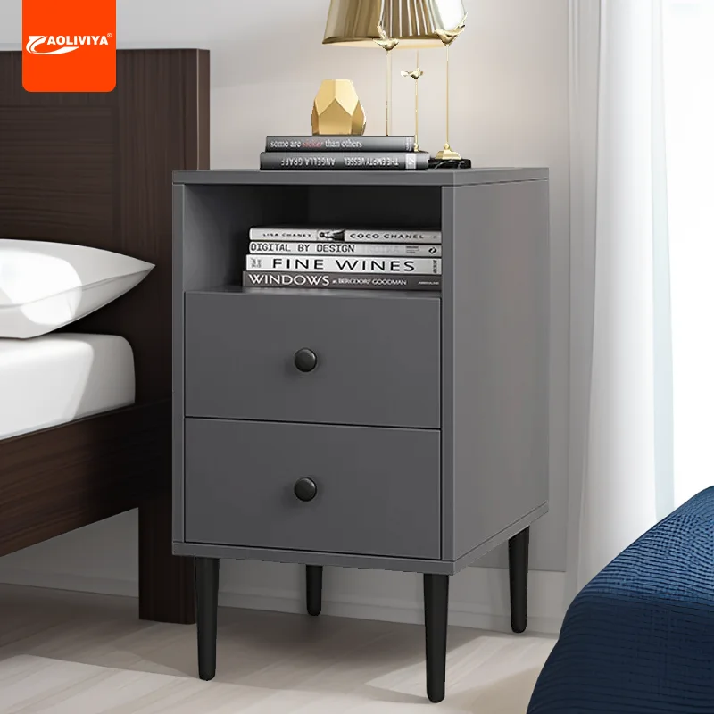 

Aoliviya Ultra Narrow Bedside Table Small Simple Modern Bedroom Mini Light Luxury Small Size Simple Type Storage Bedside Cabinet