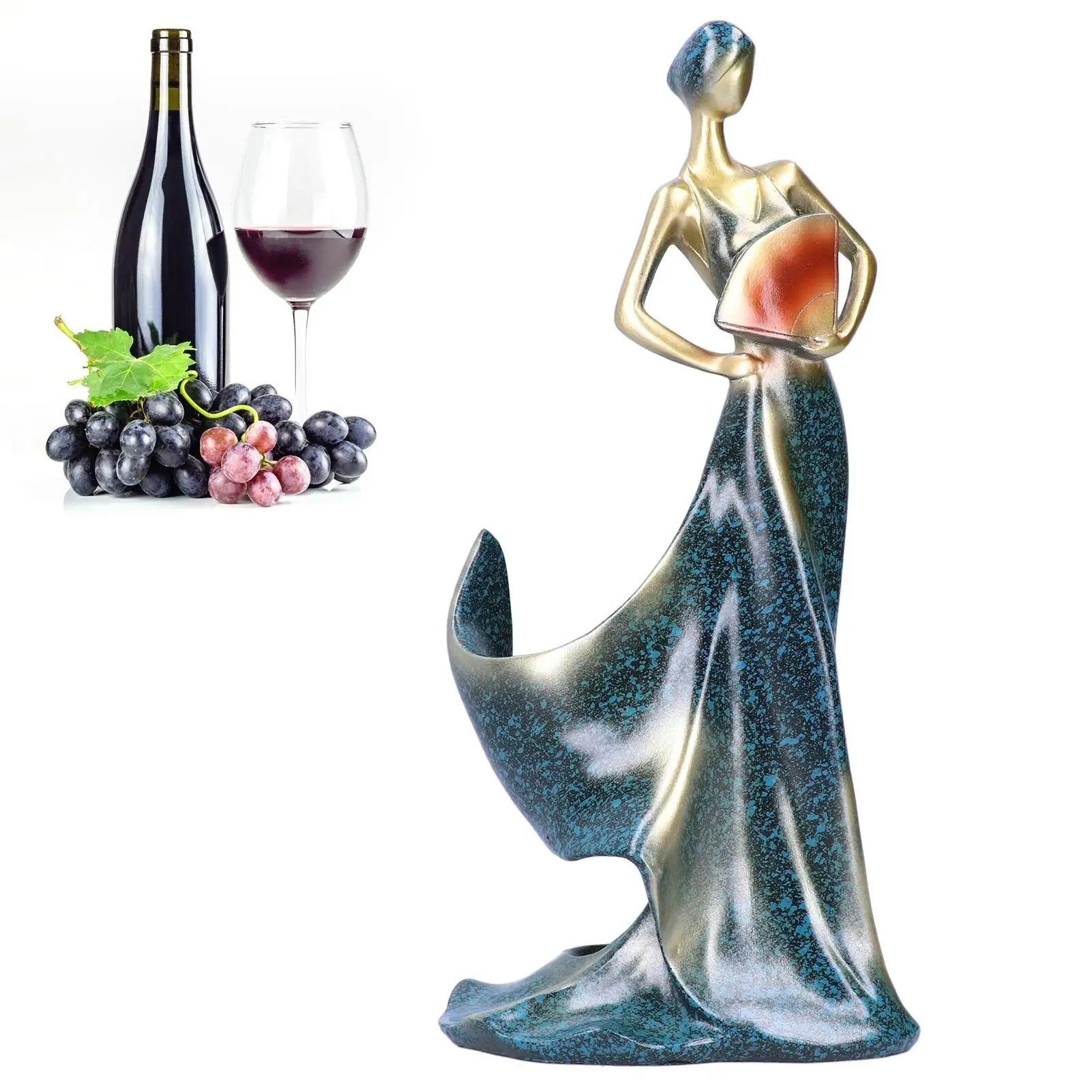 Porte-bouteille et porte-bouteille en forme de figurine, pour comptoir de bar, décoration d'intérieur