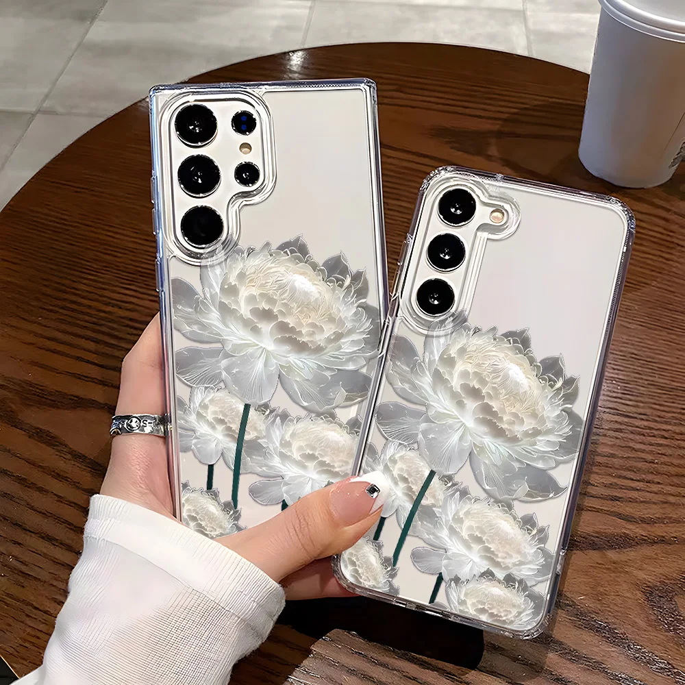 Flower Phone Case For Samsung Galaxy A56 5G A55 A36 A26 A16 A15 A34 A35 A33 A53 A54 A25 A06 A05s A05 A14 A13 Silicon Cover Funda