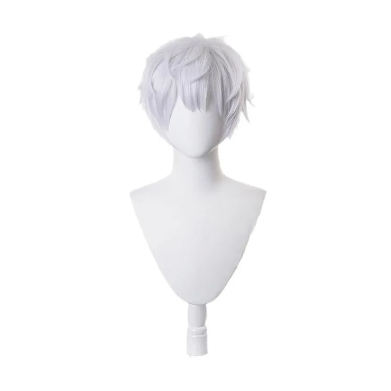 Gojo satoru cos simulação chapelaria anime jujutsu kaisen peruca de modelagem de papel homem roupas diárias jogo headwear cabelo curto fofo