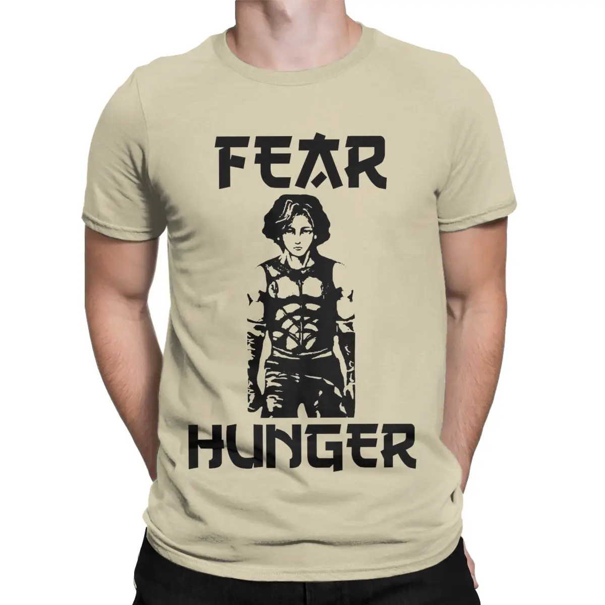 Fear And Hunger T-Shirt for Men Novelty 100% Cotton Tee Shirt Crew Neck Short Sleeve T Shirt Plus Size Clothing