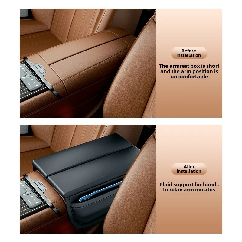 Universal Car Armrest Heightening Cushion Captain Console Elbow Rest Pad Comfort Arm Support Protective Cover