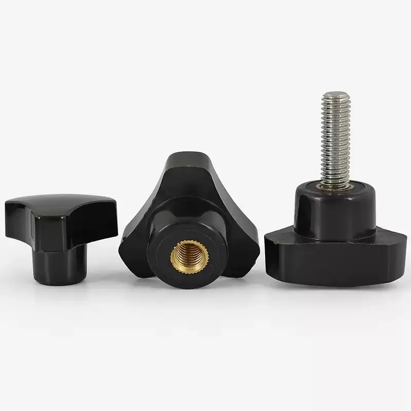 M4 M5 M6 M8 SUS304 A2 Stainless Steel Circular Knob Triangular Rubber Head Hand Screw Bolt Arc Knob - view 4