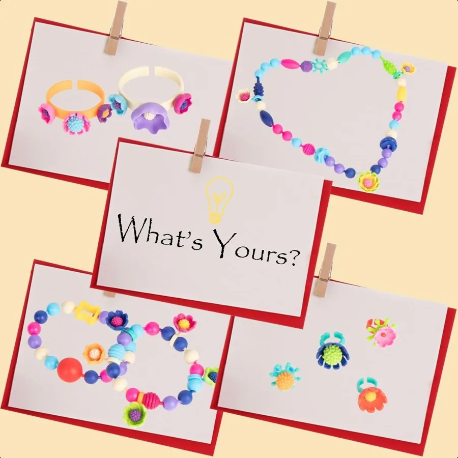 Kit de fabrication de bijoux en perles Pop, arts et artisanat pour filles de 37 ans, perles à pression, jouets, collier, Bracelet, bague, ensemble de bricolage créatif 520
