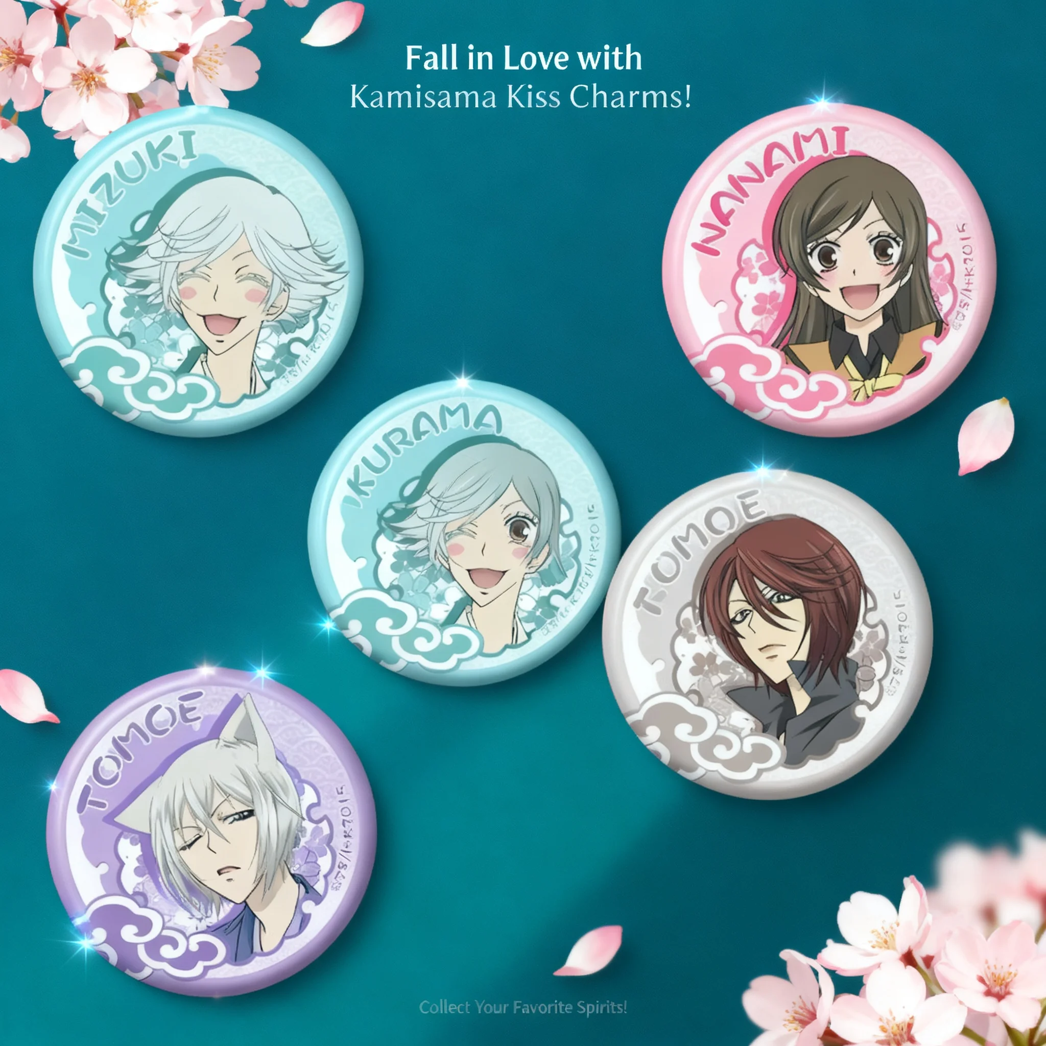 

Anime Badge Collection Featuring Characters From Inu x Boku SS And Kamisama Kiss Including Tomoe Nanami And Bar Including Anime