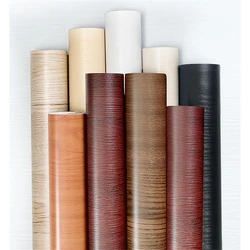 50cm Width Wood Grain PVC Wallpaper for Door Wardrobe Cupboard Table Furniture Waterproof Self Adhesive Stickers Home Decor Film