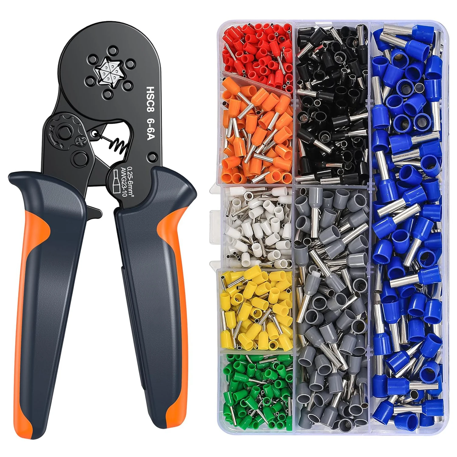 Rohr Terminal Crimpen Zange HSC8 6-4/6-6 Crimper Draht Mini Ferrule Crimper Werkzeuge Haushalt Elektrische Kit Mit box Draht Tipps