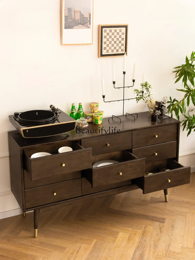 

LD33Solid Wood Chest of Drawers Nordic Modern Minimalist Bedroom Light Luxury Storage Cabinet