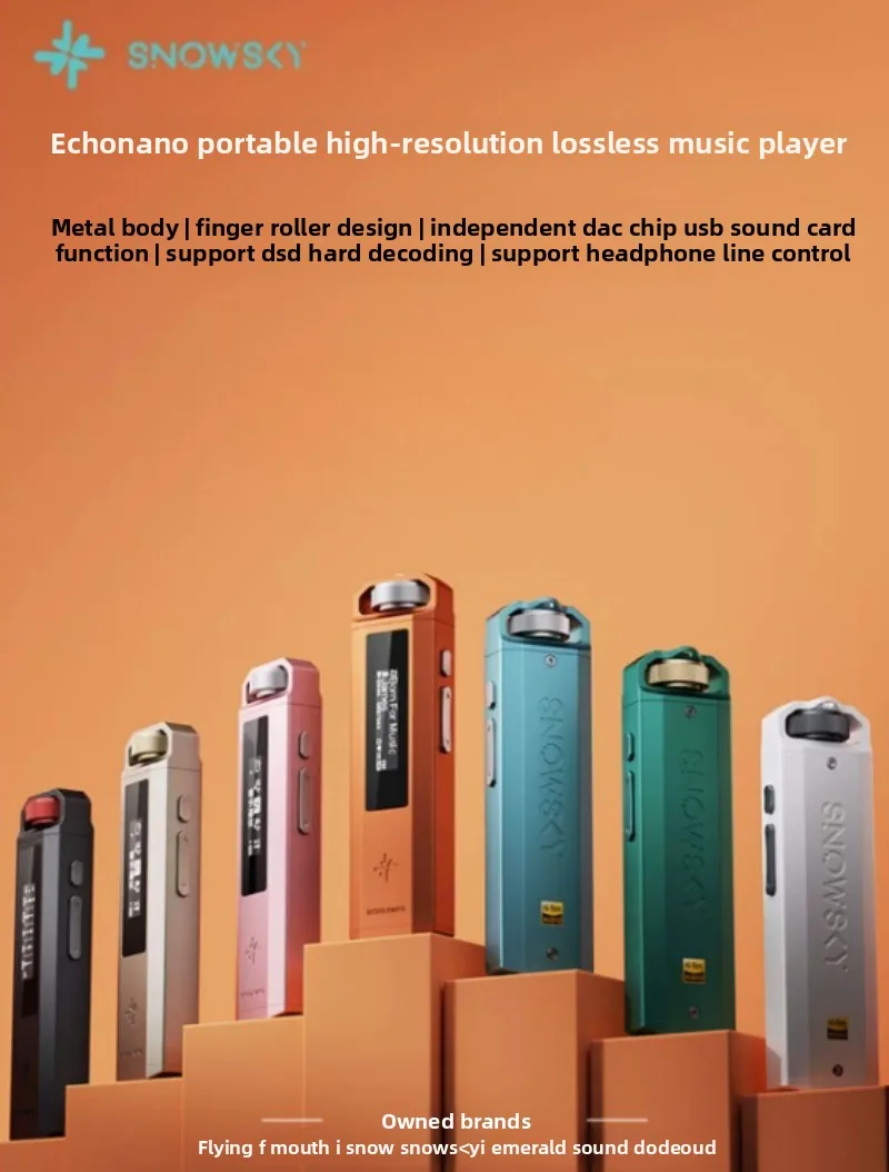 

FiiO ECHO NANO Portable Hi-Fi Walkman, Lossless Music Player with Independent DAC, USB Sound Card Function Mini MP3