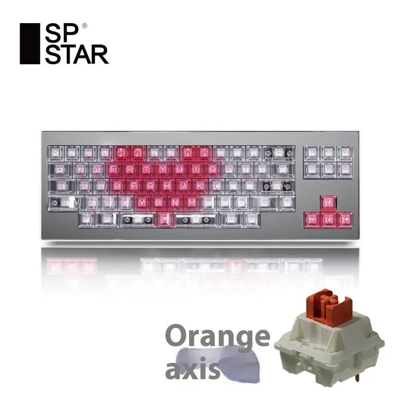 Sp-Star C70 Mechanical Keyboard Kit 3modes Gasket Mount Hot Swap Customization Keyboard Accessories Magnetic Suction Upper Cover