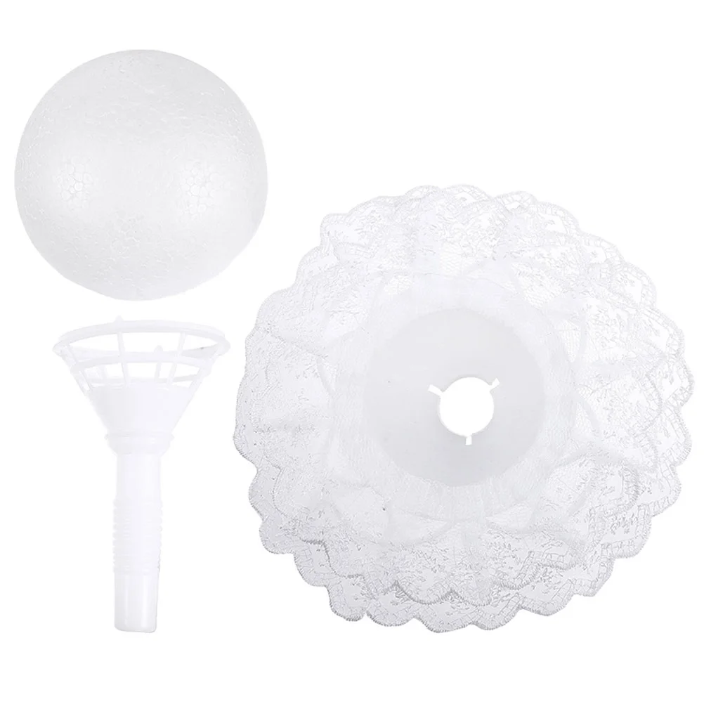 Foam Hemisphere Bridal Bouquet Handle Fresh Flowers Wedding Floral Holder Holding Party Handheld Cascade Holders