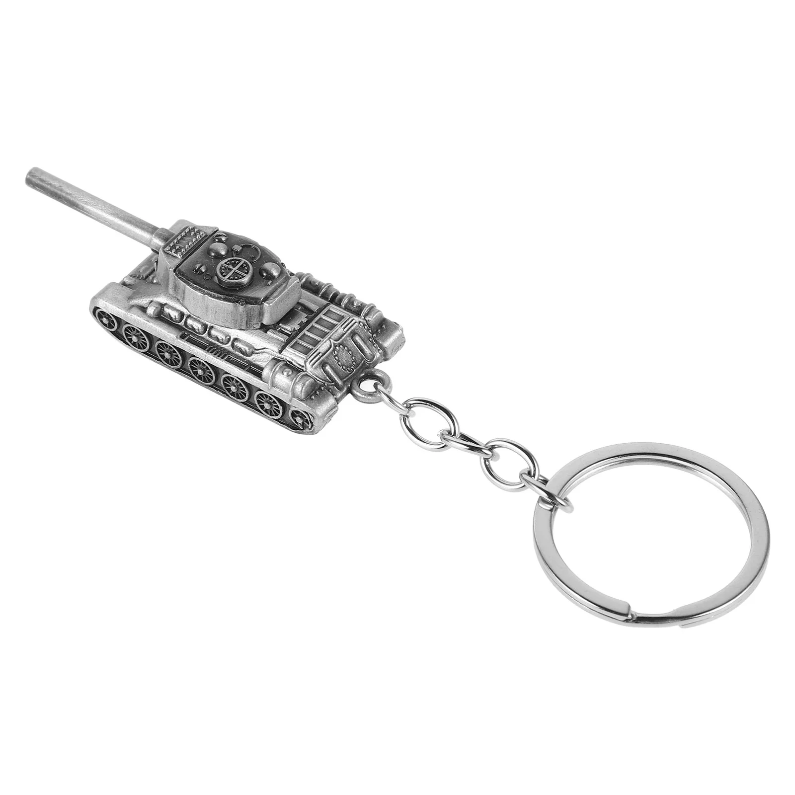 

Fashion Decoration Alloy Keychain 3D Tank Model Key (Silver)