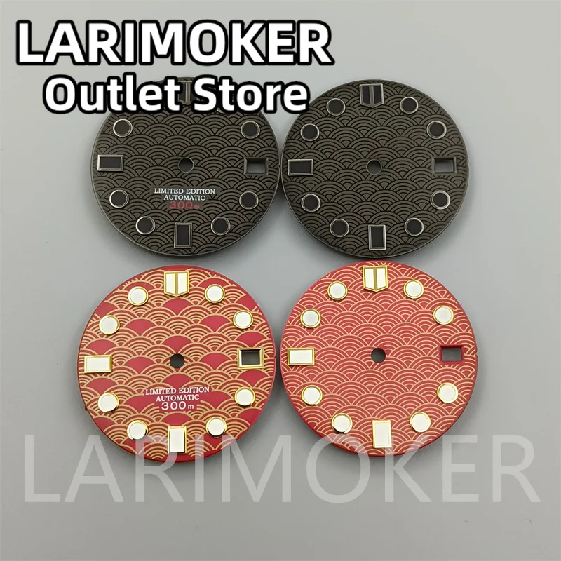 LARIMOKER 28,5 mm Świecąca tarcza pasująca do mechanizmu NH34 NH35 Korona o godzinie 3,8