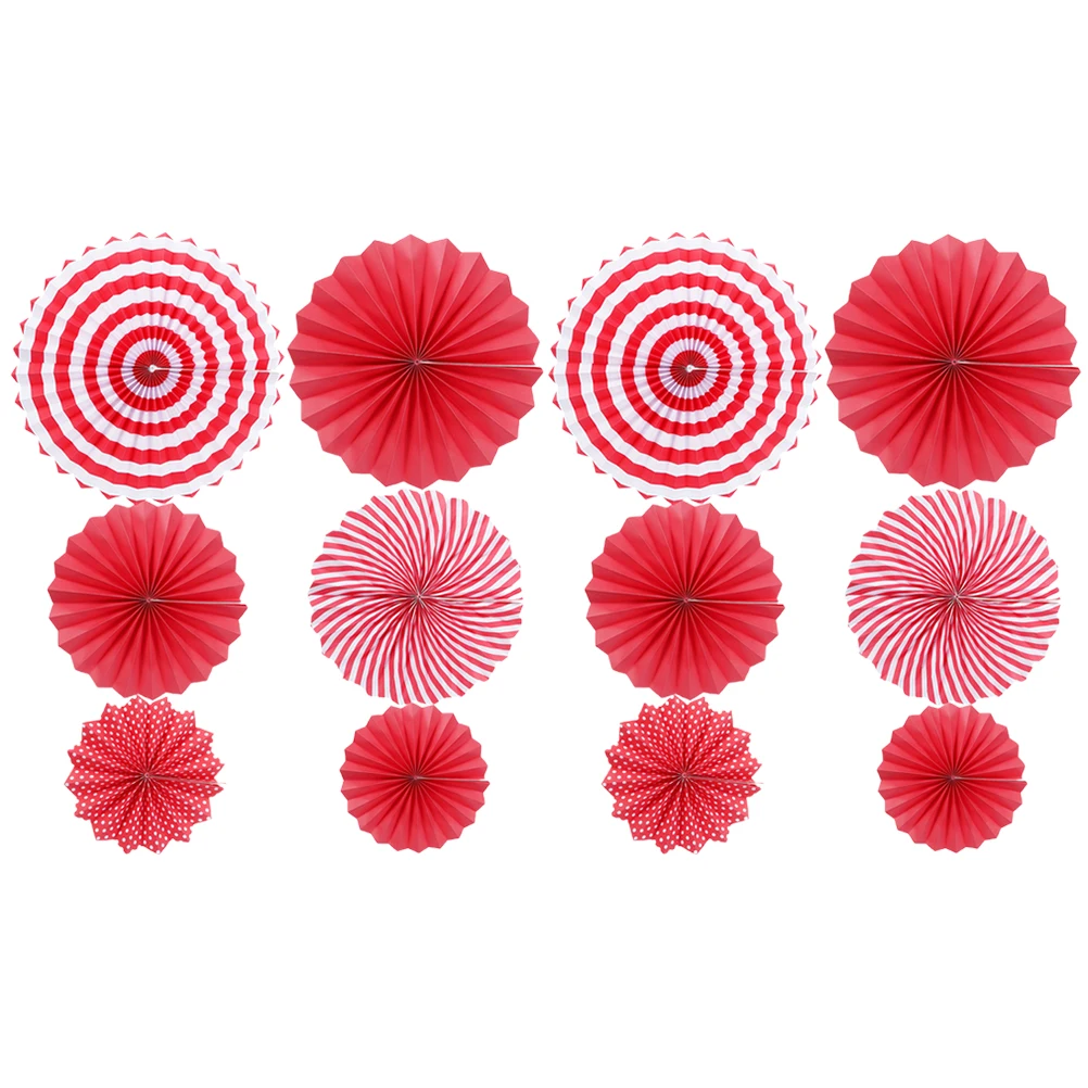 

2 set 2 Sets Paper Fan Decorations Party Wedding Festival Background Wall Decoration Hanging Paper Fans Party Layout Crafts