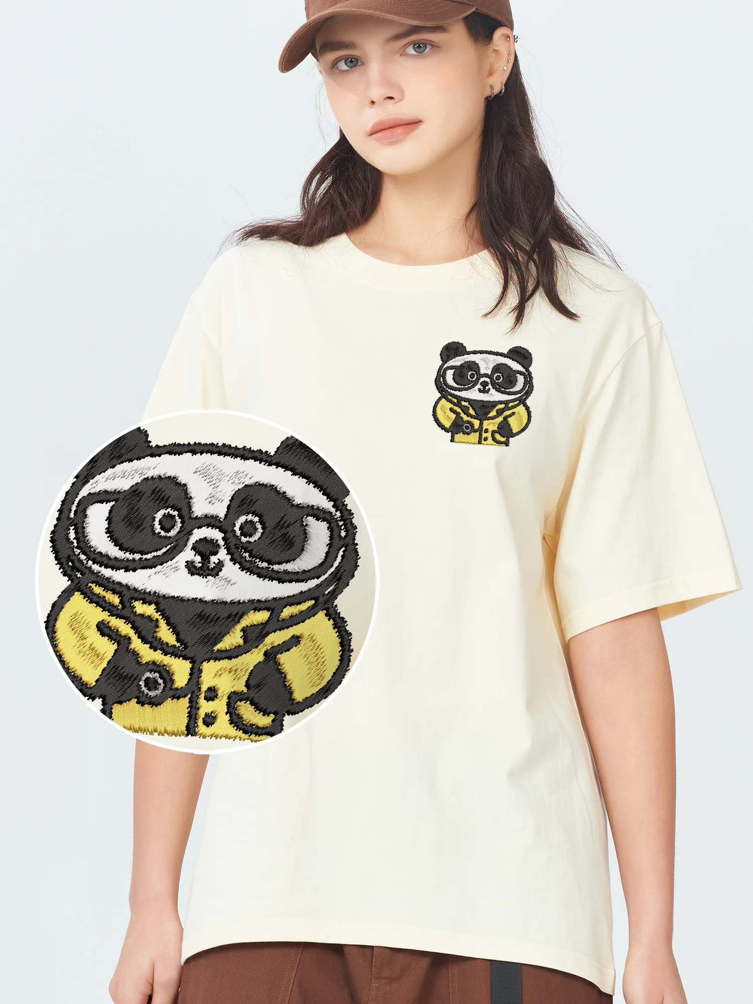 Embroidered T Shirts Doctor Cat Luxury Clothing Graphic Tee Men Women 100% Cotton Breathable Embroidery T-Shirt