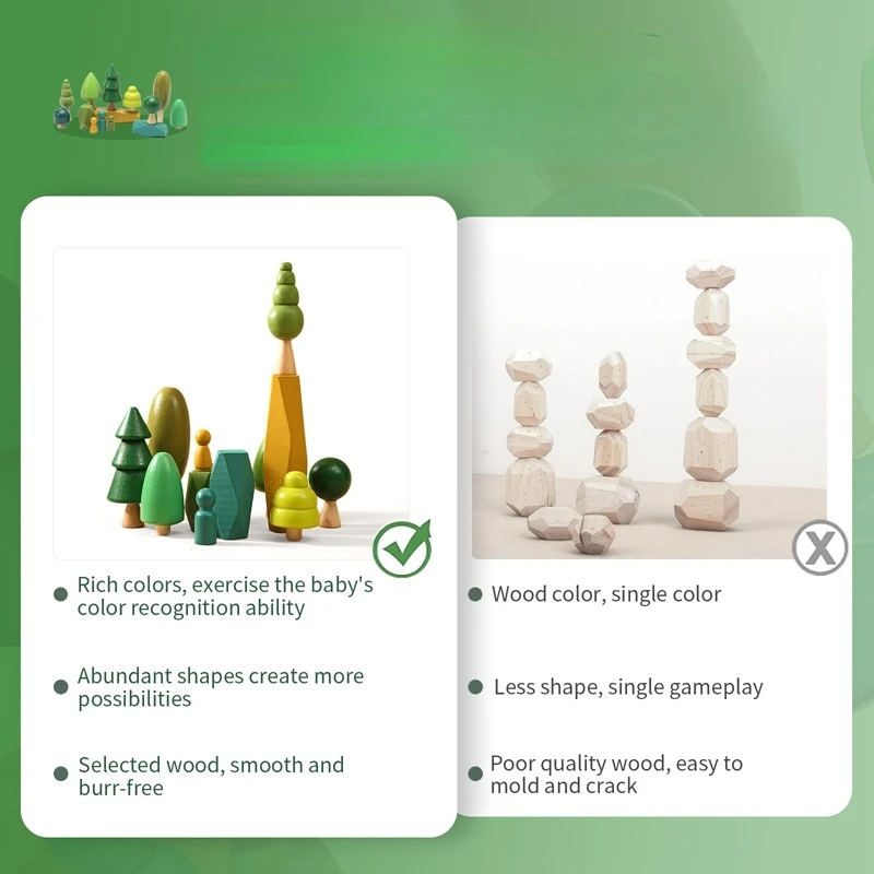 1Set Natuurlijke Simulatie Boom Houten Speelgoed Voor Kinderen Montessori Spel Educatief Speelgoed Babykamer Decoratie Desktop Meubels