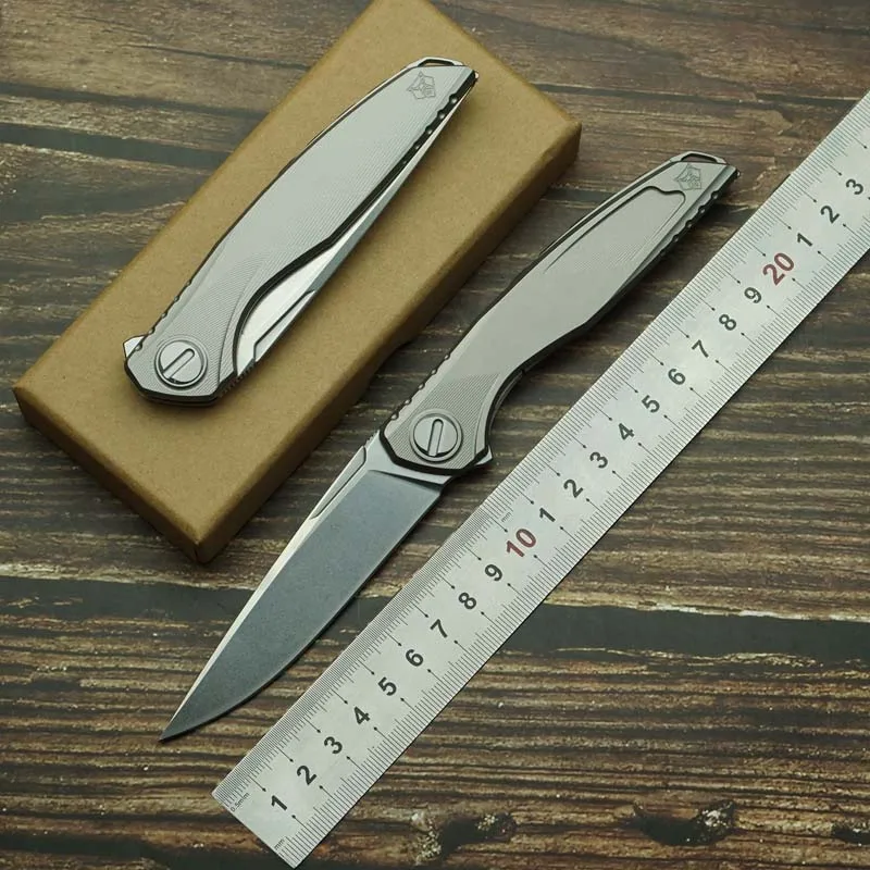 Astrum cuchillo plegable M390 hoja titanio mango cerámica EDC - imagen 3