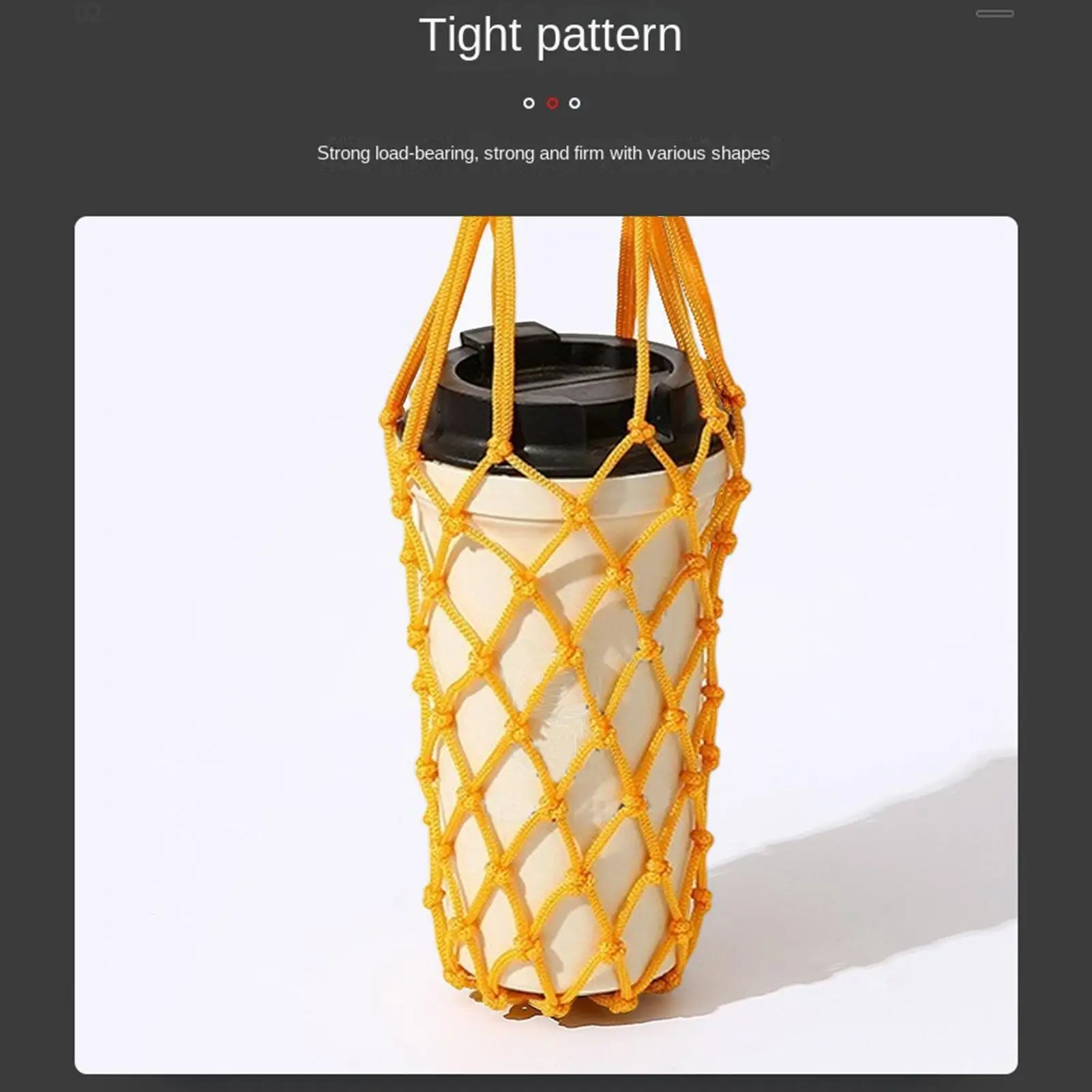 Water Bottle Bag Crochet Mesh Cup Carrier Insulated Sleeve Insulated woven kettle mesh cover suitable for sports hiking travel