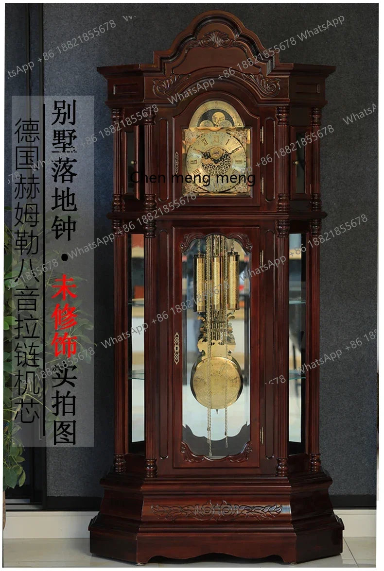 

Mechanical Floor Clock Living Room Home Villa Clock Chinese Retro the Grandfather Pendulum Clock