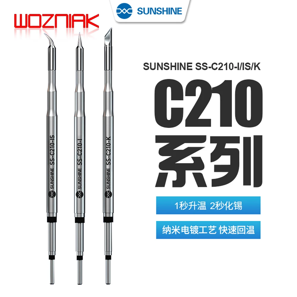 SUNSHINE S1 C120 C210 C245 Series Integrated Soldering Iron Tip Compatible with GVM JBC Aixun SUGON OSS  Lead Free Heating Core