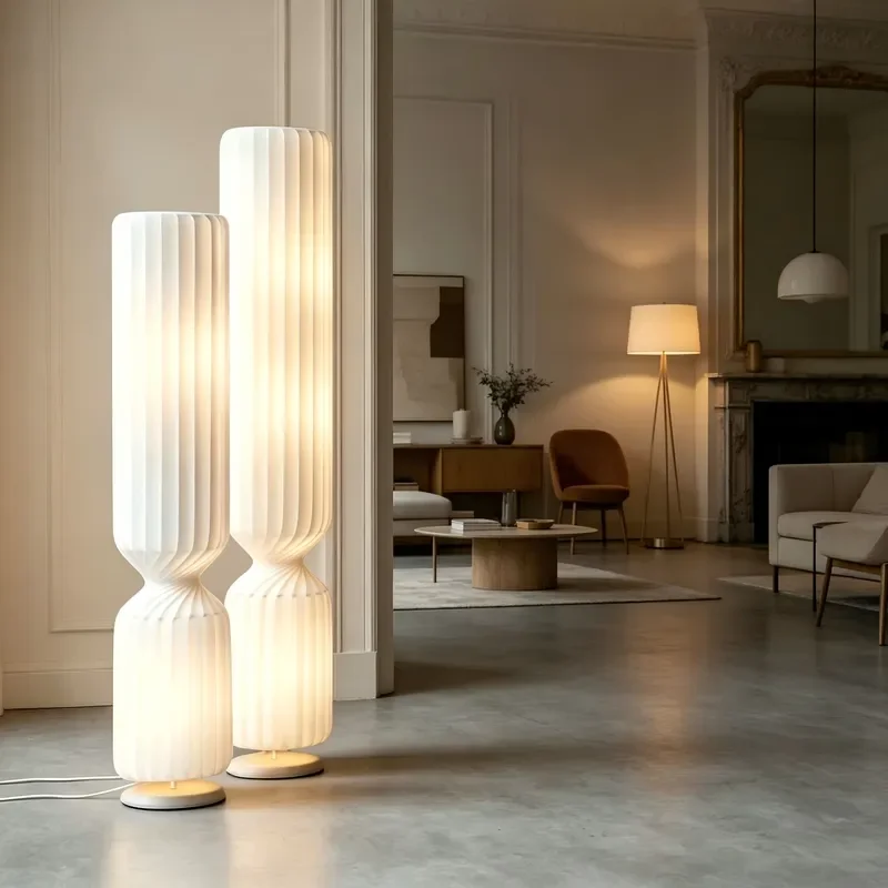 Wabi Style Floor Lamp for Villa Living Room High End Dining Room Hotel Lobby Modern Minimalist Standing Light Decor