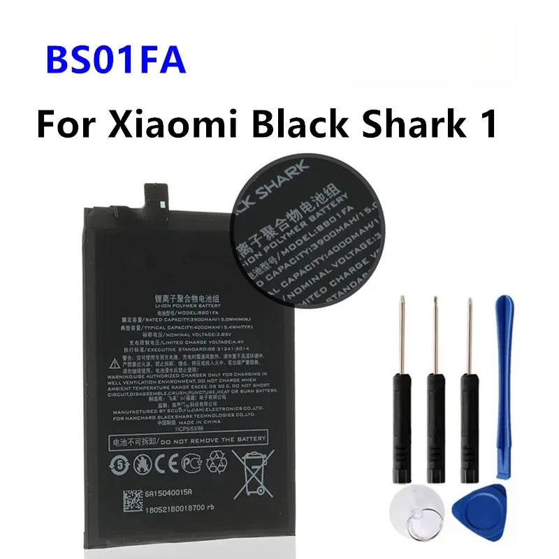 

BS01FA 4000mAh Battery For Xiaomi Black Shark 1/ Dual SIM TD-LTE/ SKR-A0 AWM-A0 BB01FA with Tools