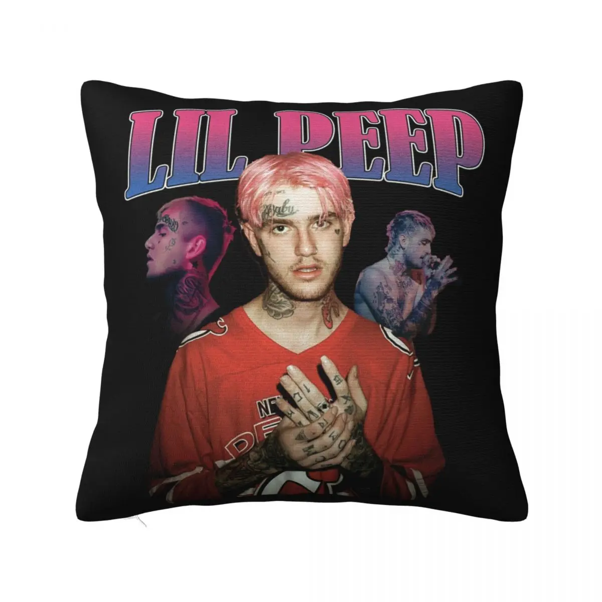 Lil Peep Pillowcase Soft Polyester Cushion Cover Decorative Throw Pillow Case Cover Chair Square 45*45cm