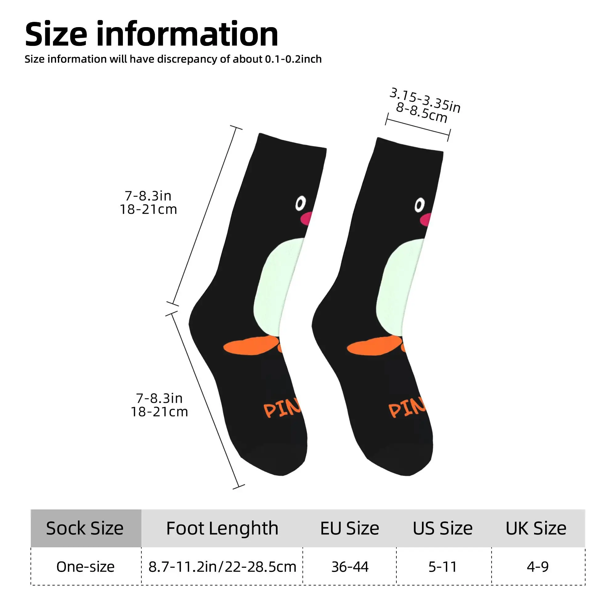 ピングー漫画靴下面白いストッキング秋ノンスリップカップルソックスミディアムソフトカスタムアウトドアスポーツソックス