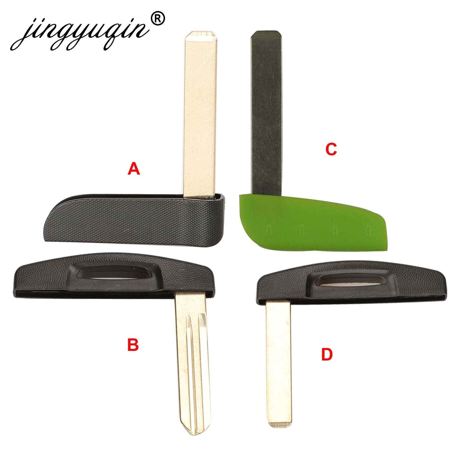 Jingyuqin Remote Emergency Small Key Blade For Renault Uncut Blank Smart Card Insert Megane Laguna Koleos Scenic Replacement