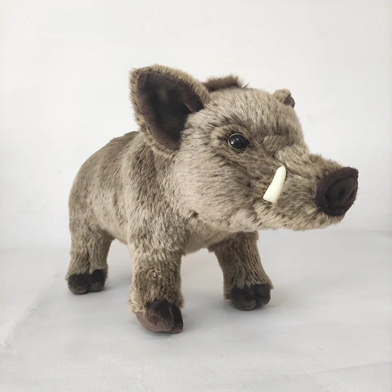 Vicioso cerdo africano de peluche de juguete, jabalí aterrador, muñecos de animales de peluche, regalos de cumpleaños ideales para decoración de niños, triangulación de envíos