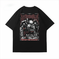 Dark Gothic Print T-shirt Men Summer Loose and Comfortable Men's and Women's Short-sleeved Fashion Trend T-shirt Men's Clothing