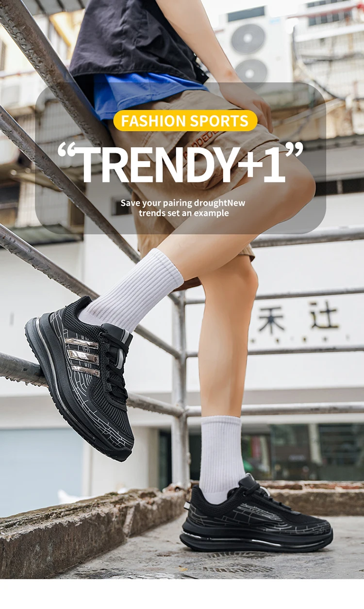 Modische Herren-Freizeitsneaker, atmungsaktives Obermaterial, leicht und strapazierfähig, ideal für Sport und den Alltag. – Detail 1