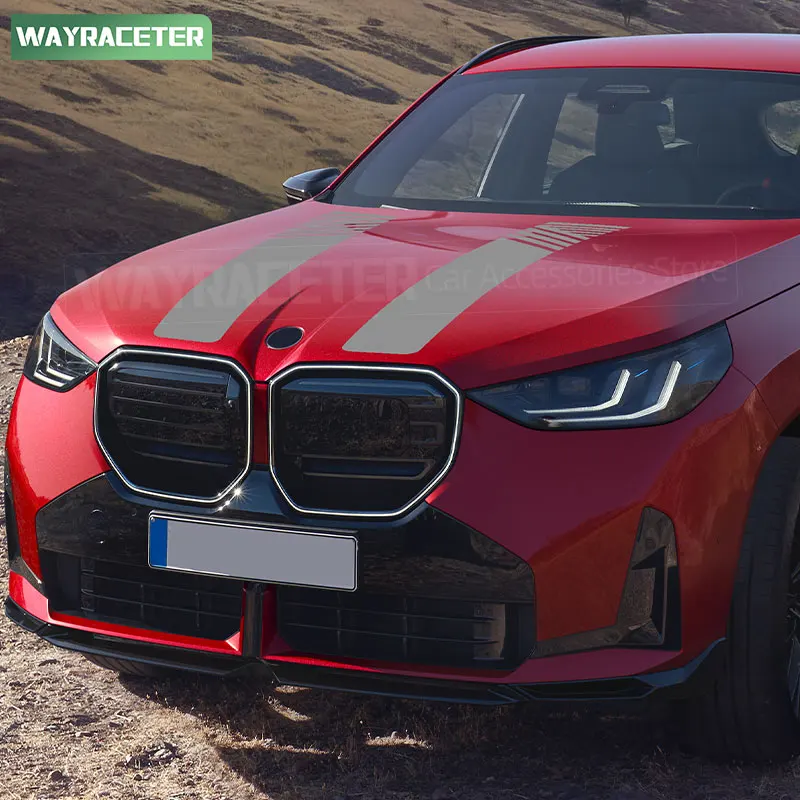 غطاء محرك السيارة ألياف الكربون ملصق حائط من الفينيل هود بونيه المشارب ملصق لسيارات BMW G45 X3 2024 2025 M الأداء M50 30 اكسسوارات