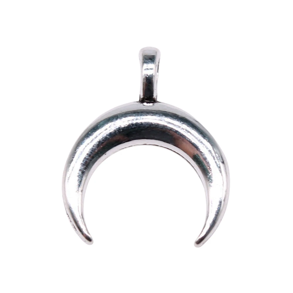 Components Crescent Moon Charms Jewellery Making Supplies 20x17mm 10pcs