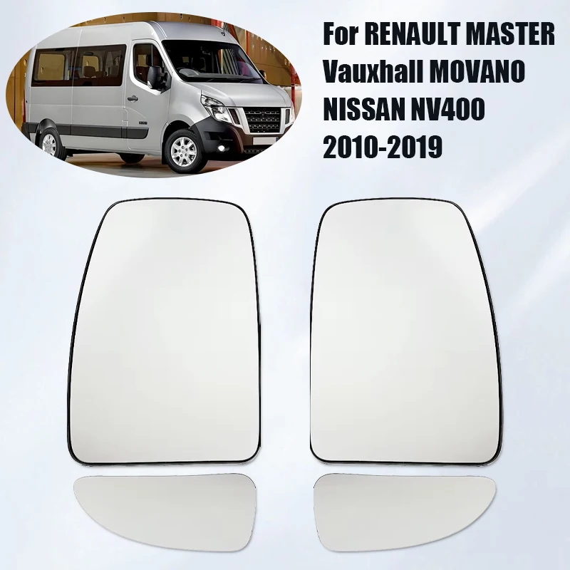 For RENAULT MASTER / Vauxhall MOVANO / NISSAN NV400 2010-2019 Car heated wide angle mirror glass Replacement Rear View Lens