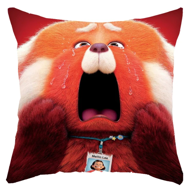 New Disney Pixar Cartoon Anime Turning Red Panda Printed Pillowcase Living Room Sofa Home Decor Pillow Case Cushion Cover Gift