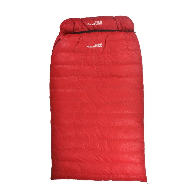 Filling 1500/1800/2000/2200g 220*130CM Ultralarge 2Person White Duck Down Adult Sleeping Bag Outdoor Camping Envelope Keep Warm